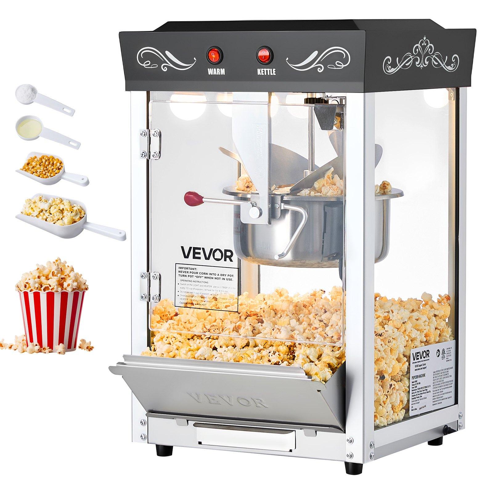 VEVOR Popcorn Machine, 0.2kg Stainless