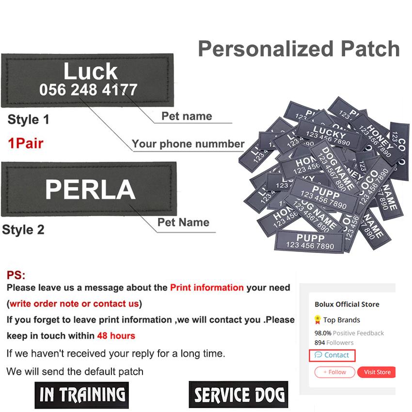 Hundegeschirr NO PULL Reflektierendes, atmungsaktives, verstellbares Haustiergeschirr mit ID-Aufnäher, individueller Aufnäher, Zubehör für Spaziergänge mit Hunden im Freien