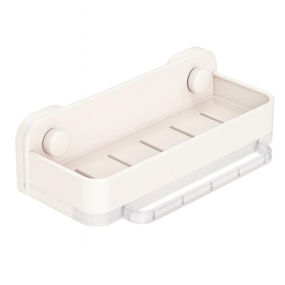 Space Aluminum Suction Cup Sink Drain Rack Wall Mounted Waterproof Sink Sponge Holder with Water Tray Punch Free