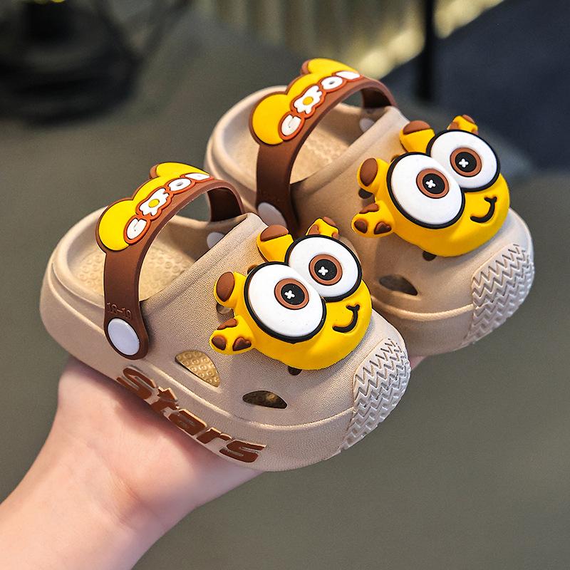 Kids' Summer Indoor/Beach Cartoon Slippers - Non-slip Soft Sole for Boys & Girls