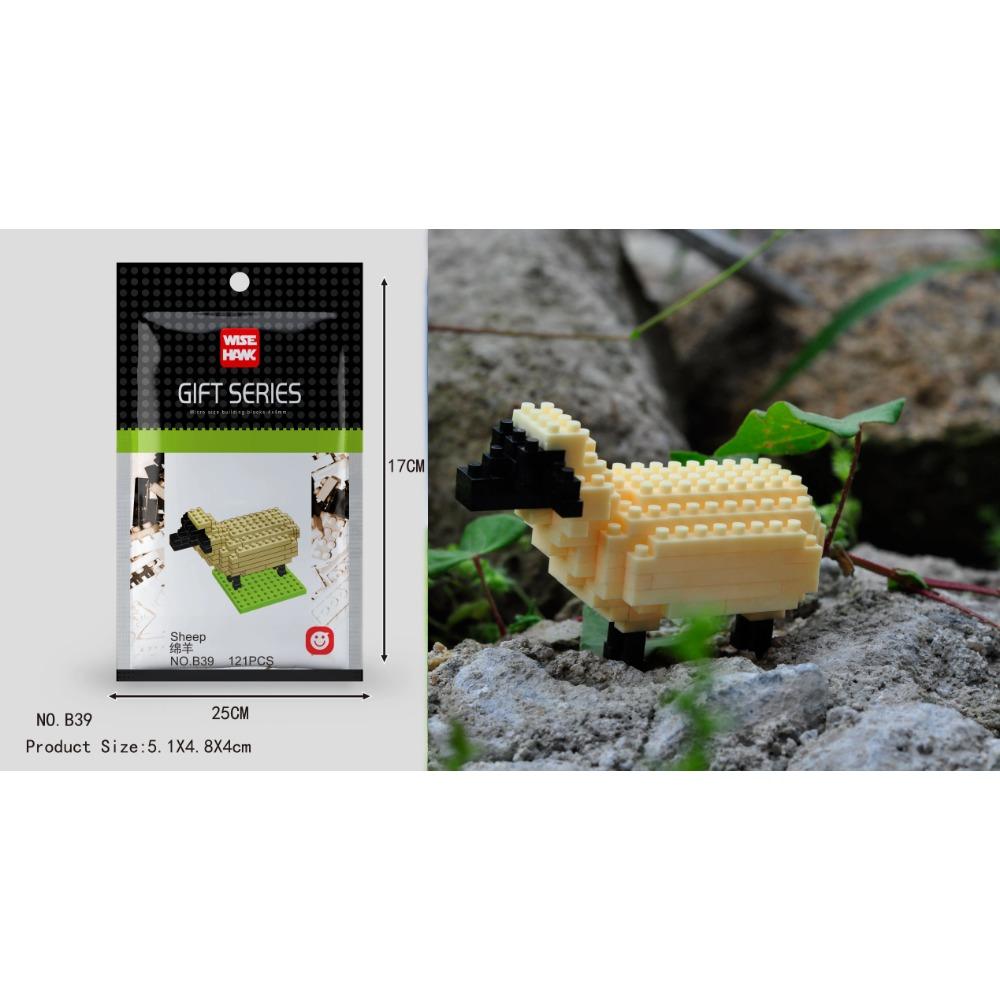 Kids Toy Mini Building Blocks Micro Bricks Eagle Moose Dog Cat Bird Animals 3D Model Bag Gifts Educational Toys For Children