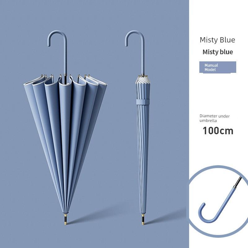 New Style Straight-Handle One-Piece Umbrella for Women, High-Looking Automatic Umbrella, Enlarged, Reinforced, Thickened, Storm-Resistant Long-Handle