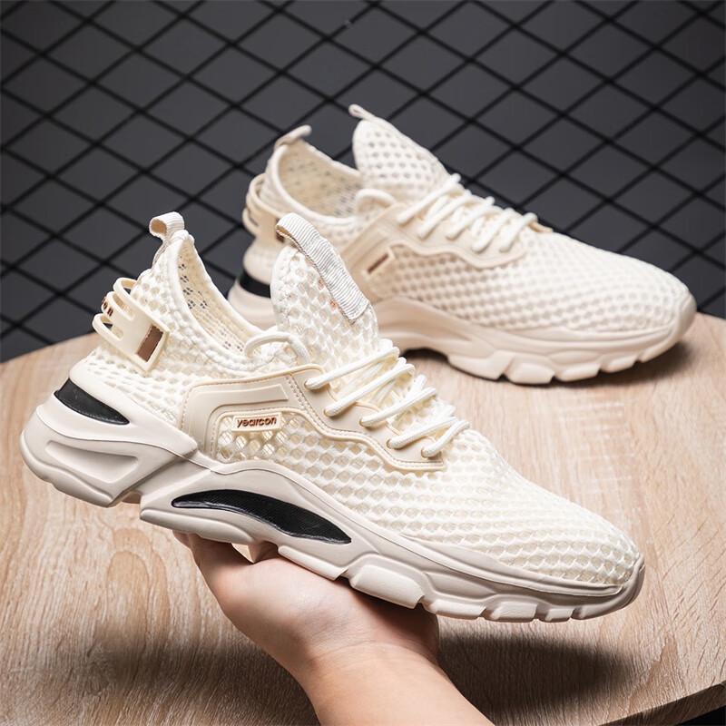 YEARCON Men s Breathable Mesh Lightweight Casual Running Shoes 44