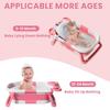 Ubravoo Dětská vanička s teploměrem pro kontrolu teploty vody, skládací vanička pro batolata s měkkým potahem, vhodná pro novorozence 0-24 měsíců