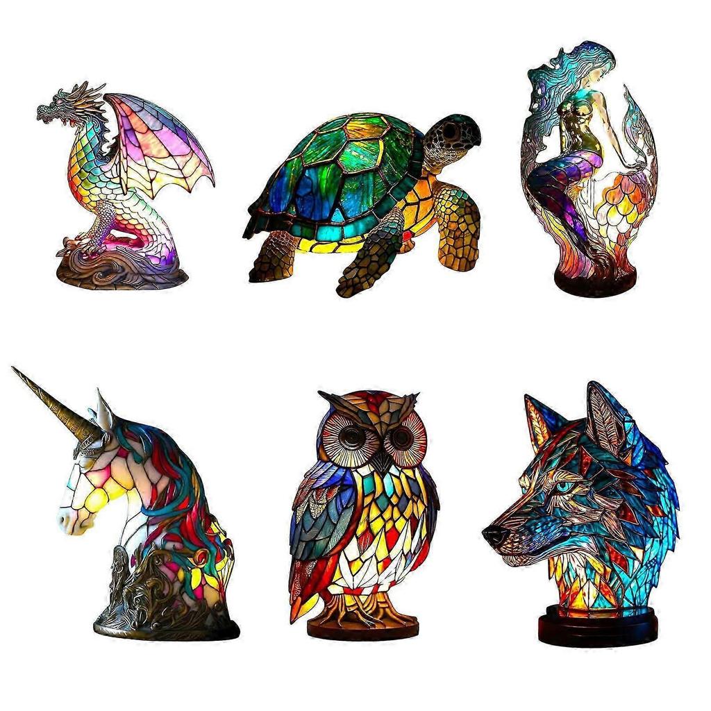 Lampa Smok 15cm Zwierzęca Lampa Stołowa Seria Lamp Prezenty dla Dziecka Dorosłego