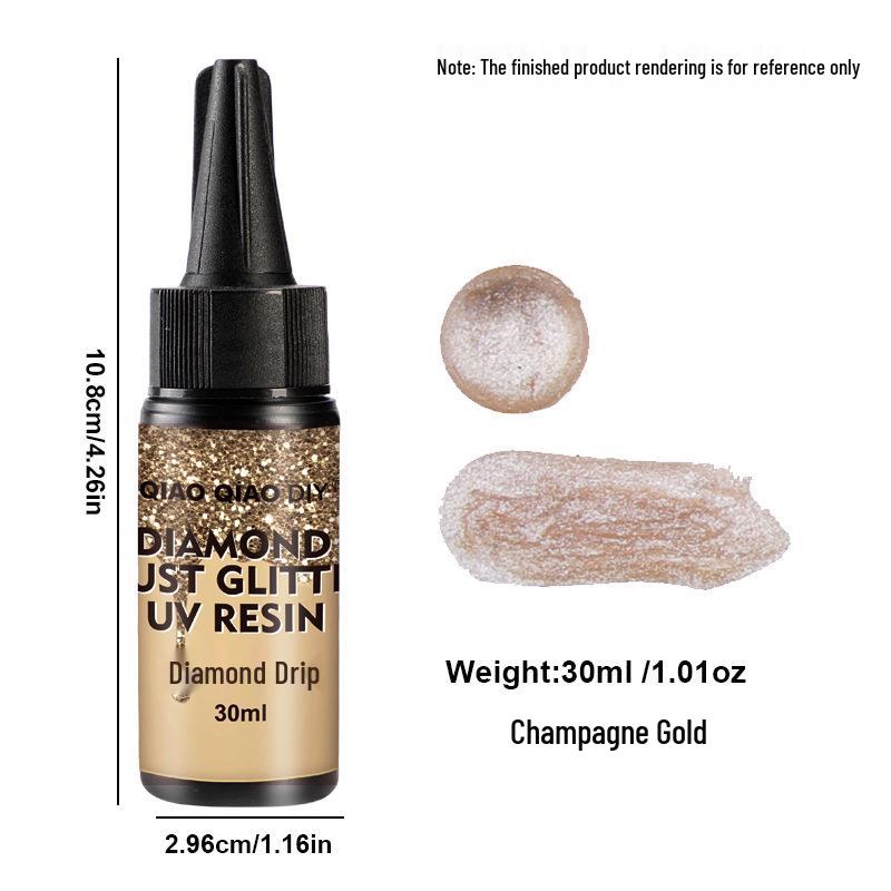 24-barevná 30ml diamantová třpytivá UV pryskyřice pro DIY šperky a doplňky