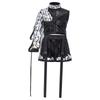 Completo Hip Hop Danza Bambini Top Corto Senza Maniche Zip Up Laccato Paillettes Shorts Set Maniche con Nappe Staccabili
