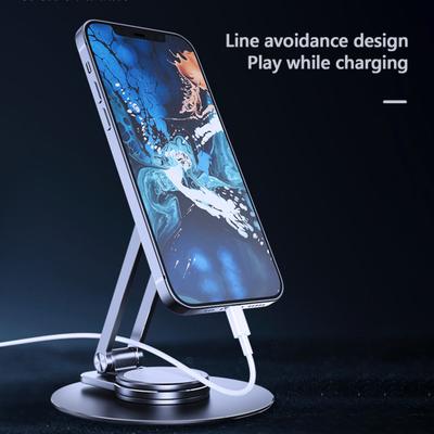 Foldable Phone Holder High Stability 360-Degree Rotating Angle Adjustable Universal Magnetic Desktop Cell Phone Stand Phone Supplies