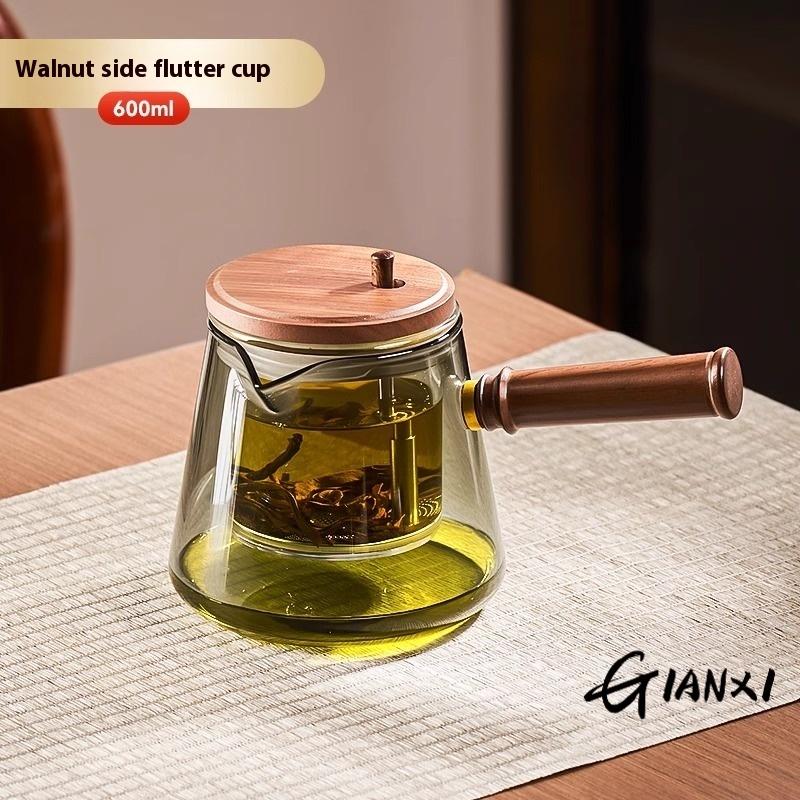 

GIANXI Side Teapot Tea Separator High Temperature Resistant Glass Teapot Home One Click Filter Flowing Cup Kung Fu Tea Set