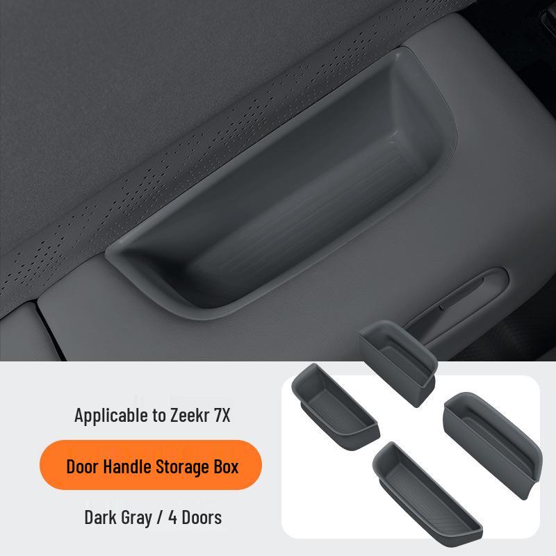 Caixas de Armazenamento Ocultas Compatíveis para 25 Modelos Zeekr 7X: Porta, Console Central, Debaixo do Assento, Apoio de Braço em Silicone
