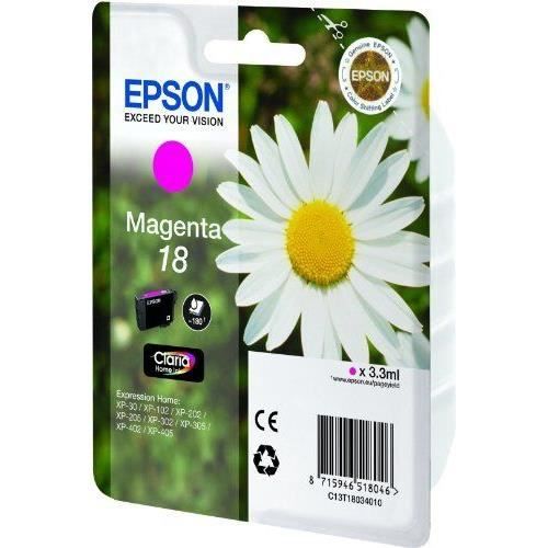 Cartouche d'encre - EPSON - T1803 - Magenta - Pack de 1 - Fournitures de bureau