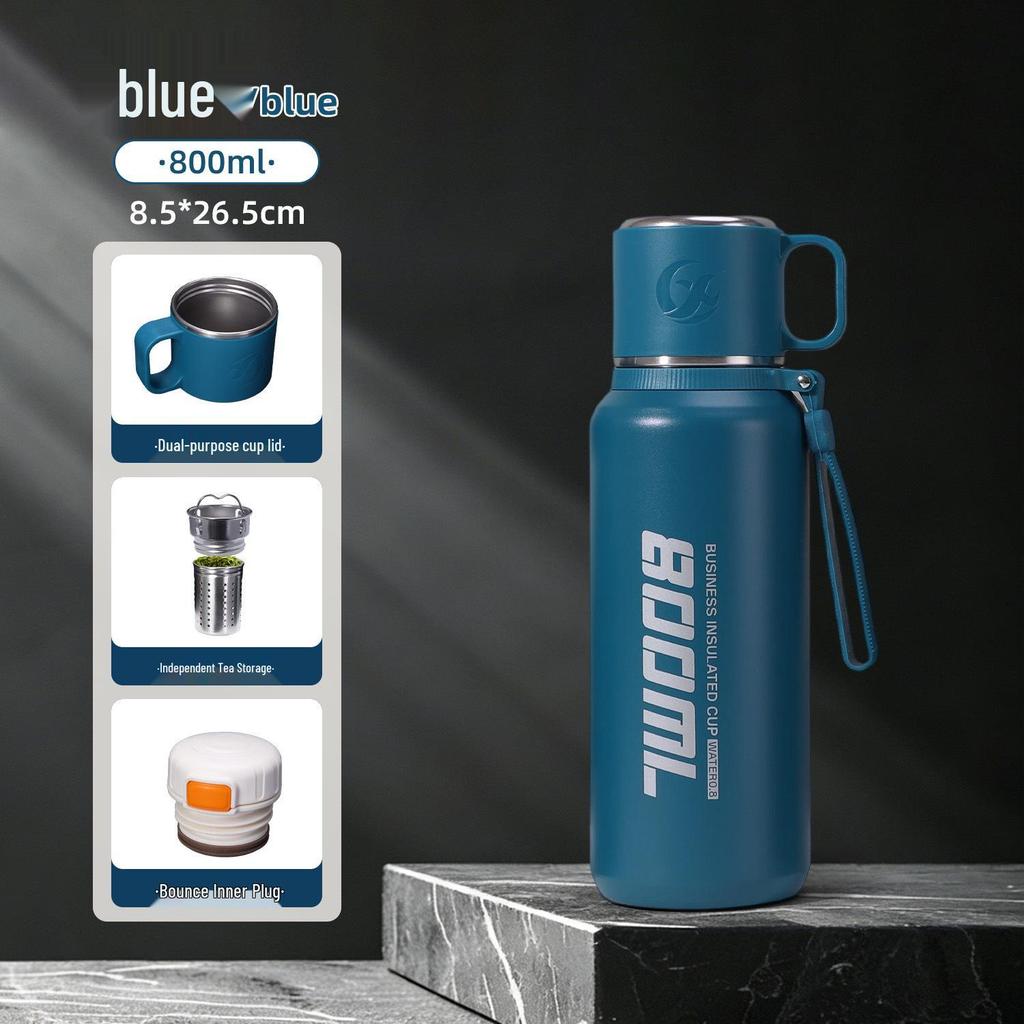 Large Capacity 316 Stainless Steel Thermos with Tea Infuser – Portable, Leak-Proof Bottle for Hot/Cold Retention