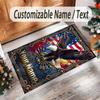 Birds Theme Crystal Velvet Floor Rug Personalized Custom Name Text Warm Carpet Home Decoration