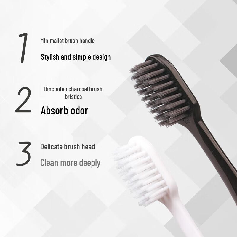 Dr. Ya Carbon Deep Clean Toothbrush, 4-Pack