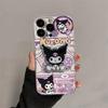 Cute Kuromi Hello Kitty Phone Holder Casing For Samsung A57 A56 A55 5G A54 A53 A17 A07 A36 A35 A26 A52 A34 A16 A15 A14 5G Case