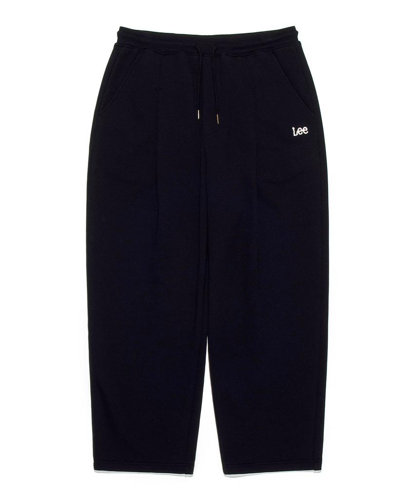 LEE Sweat One-Pleat Wide Pants Black