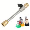 Hochdruckreiniger Kugelhahnpistole, 2200 PSI, 1/4 Zoll Schnellverschlussstecker, M22-14mm Schlauch, mit Ventil-Stab für Hochdruckreiniger