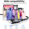 1m USB To Lightning Cable Digital Display 2.4A Nylon Braided Phone Fast Charging Cord