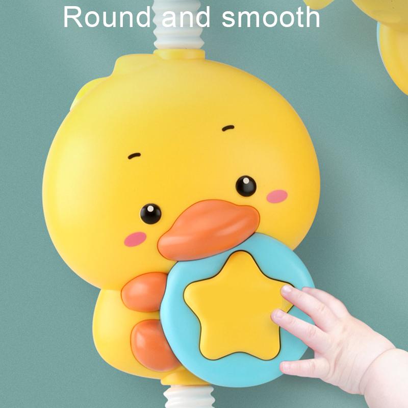 Electric Duck-shaped Bath Toy With Sucker Waterproof Water Sprinkler Tub Toy For Kids Swimming Pool Shower