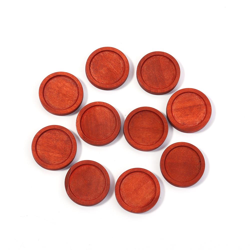 

10pcs/lot Natural Wooden Cabochon Base Round Blank Setting Trays For Jewelry Making DIY Bracelet Necklace Brooch Accessories 12mm