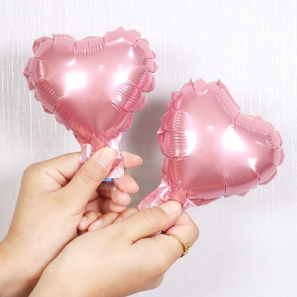 10pcs Multi-purpose Heart Balloons Mini Aluminum Film Balloon New Love Heart Balloon  Birthday Party