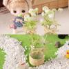1:12 Dollhouse Mini Orange Tree Snow Conifers Moonflower Leafy Plant Potted Green Potted Plants Bucket Flower Home Garden Decor
