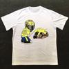 T-shirt d'été et d'automne 2025 nouveau style imprimé motard drôle décontracté et sportif manches courtes homme et femme top de rue