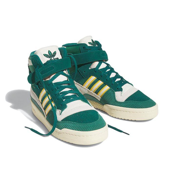 Adidas Forum 84 High Collegiate Green Unisex Sneakers Kremhvit Dristig-Gull FZ6301