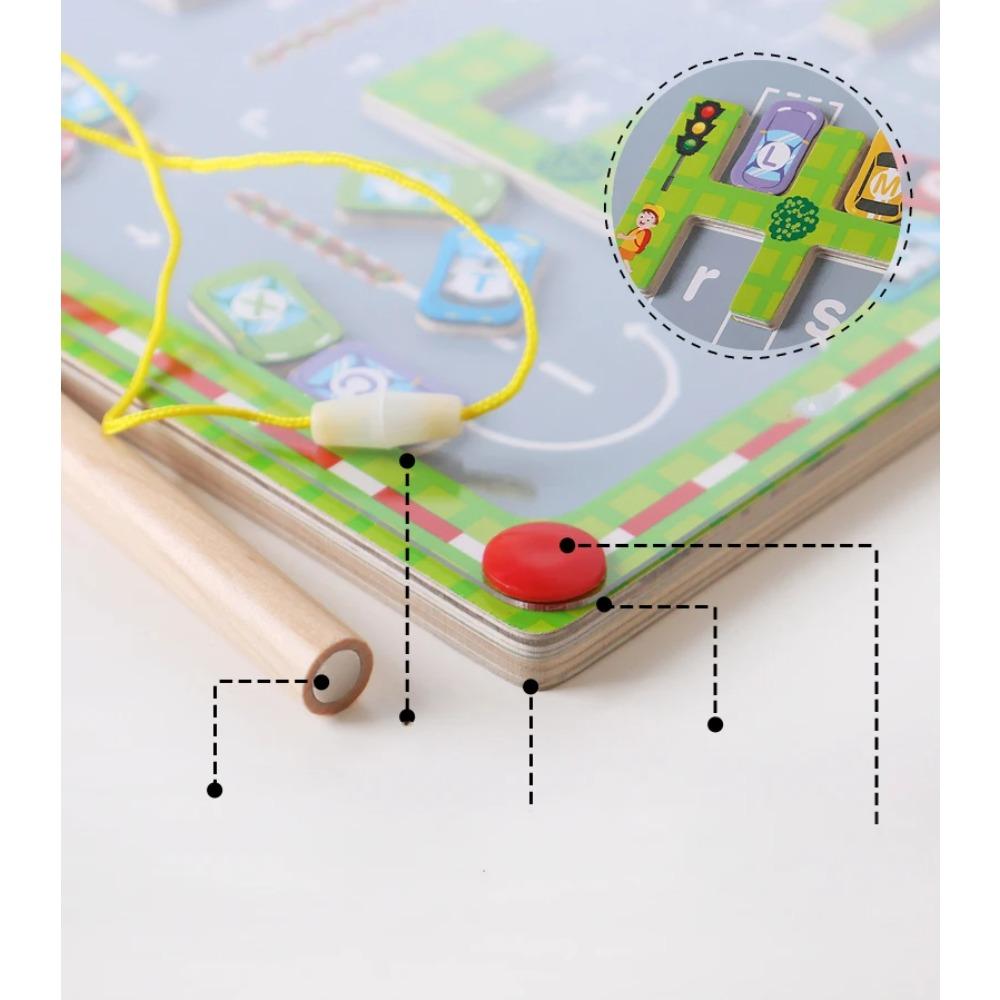 Magnetic Maze Sorting Board Montessori Toys Kids Color Number Cognitive Sensory Game Fine Motor Training Wooden Educational Toys