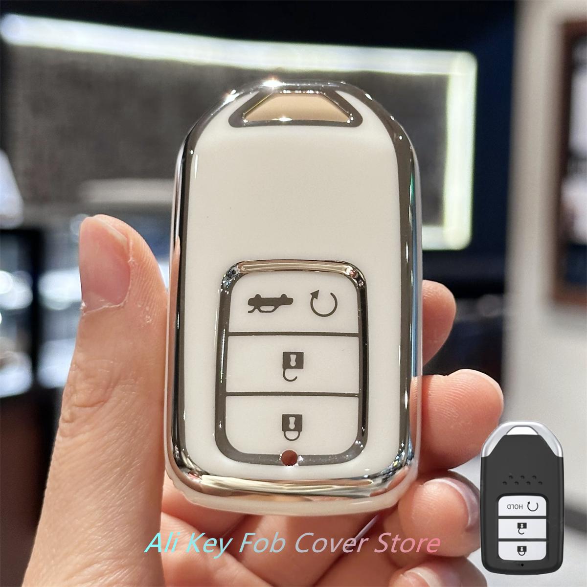 

Чехол для ключа с брелоком для автомобиля Honda Civic Fit Vezel Jazz CRV CR-V HRV HR-V Jade Freen Odyssey Protect Fob Accessor белый