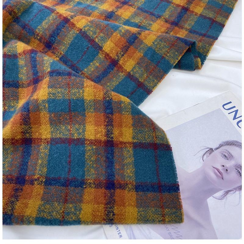 Luxury Plaid Winter Scarf for Women Long Warm Cashmere Scarves Hijab Thick Lady Shawl Wrap Female Pashmina Bandana Head Scarfs