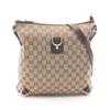 Used Abbey GG Canvas Shoulder Bag 131326 Canvas Leather Beige Brown Used Women