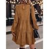 European and American Large-size Women's Clothing Pit Corduroy Explosive Dress Loose Skirt