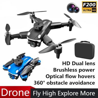 2026 F200 Drone Sin Escobillas Profesional HD Fotografía Aérea Gran Angular 4K Cámara Dual 5G WIFI FPV Quadcopter Plegable RC Evasión de Obstáculos Juguetes Regalo