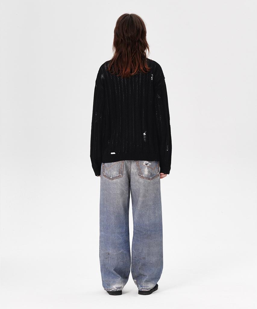 MAHAGRID Blessed Mesh Knit Black(Mg2Esmk601A)
