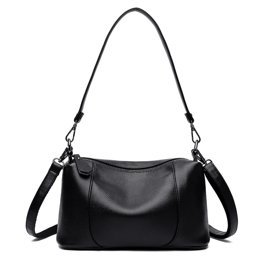Soft Leather Mom Bag Women's 2025 New Fashion and Versatile Casual Bag One-shoulder Crossbody Bag Women's Hand-held Underarm Bag