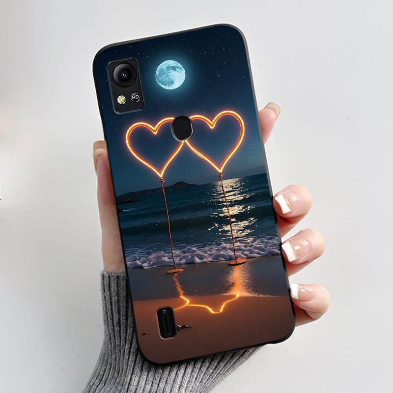 

For Cricket Icon 5 Case AT&T Motivate 4 (SL112A/SL112C) Back Cover Luxury Cute Love Rabbit Funny Black Soft Silicone Phone Case Cricket Icon 5
