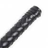 Black Hand-woven Leather Whip - 120cm Erotic Snake Horsewhip for Teaching and BDSM
