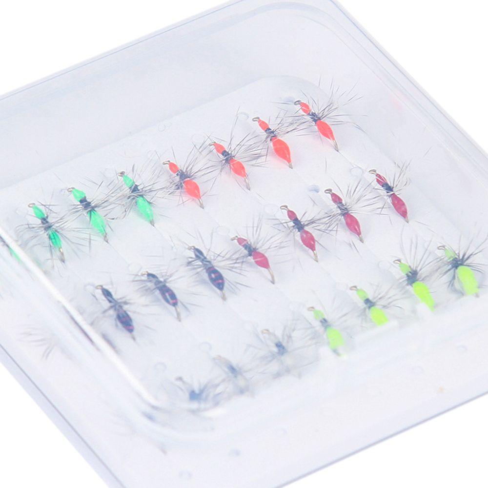 5pcs 12# Artificial Insect Lure Hair Hook Fly Hook Bait Fly Fishing Insects Hook Ant Lures