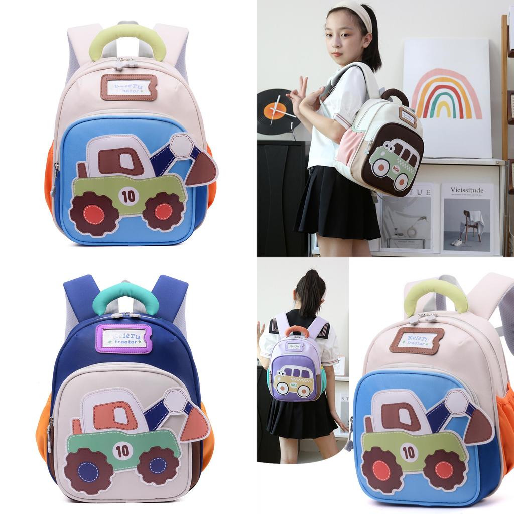 Toddler Kid Backpack With Car Design For Preschool School Use Featuring Soft Shoulder Straps