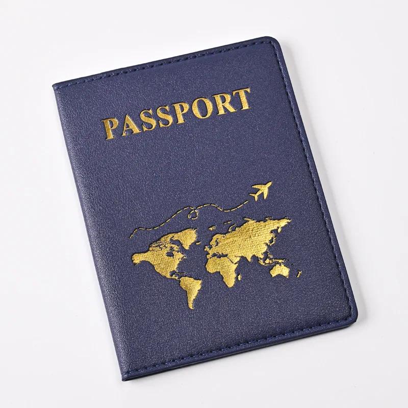 Unisex Passport Cover Wallet Holder PU Leather Card Holder Passport Case Travel Essentials for Women Men Family Vacation