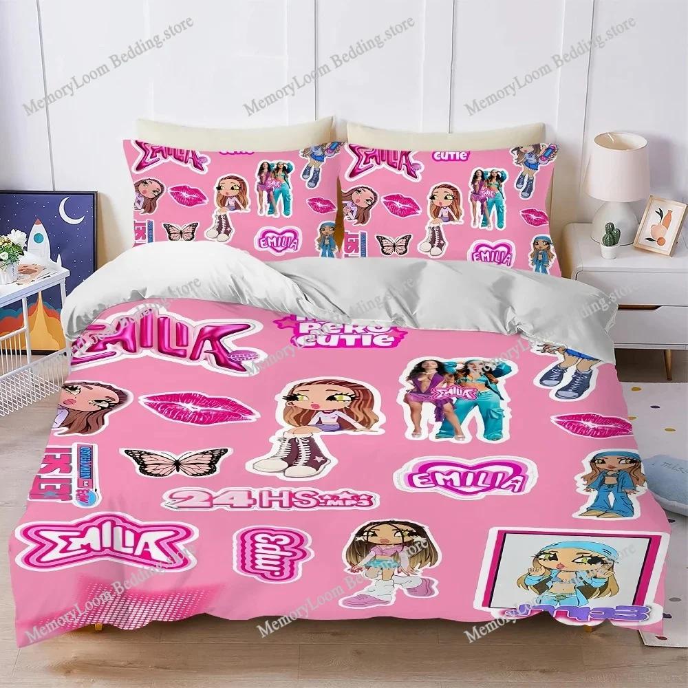 Singer Emilia Mernes Mp3 Music Duvet Cover Set Home Style Bedding Soft Laundry Cotton Bed Student Dormitory Gift Home Textile