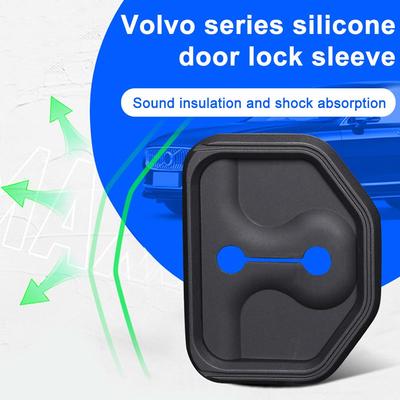 4 stuks Absorber Kussen Silicone Autodeurslot Gesp Anti-botsing Beschermhoes Voor Volvo S60/90 XC40/60/90 V40/60/90 EX30
