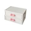 Desk Organizer, Drawer Design Storage Box, Multitier, Office, Dormitory, Stationery Holder Pink with