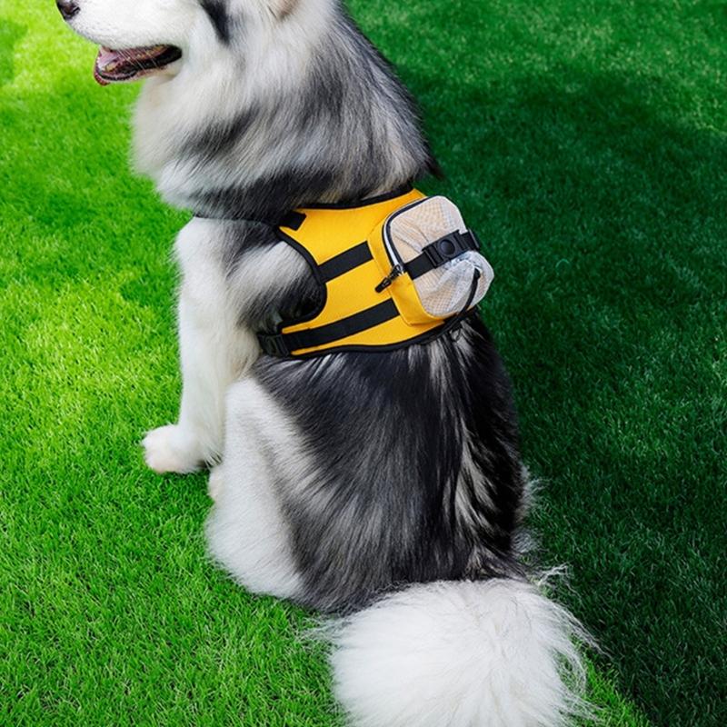 Dog Vest Adjustable Training Harness for Large Medium Dogs Backpack Strong Heavy Duty Harness Soft Handle