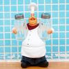 Resin Decorative Ornaments,Kitchen Decor,Cook Statue,French Chef Figurines with Salt and Pepper Shaker Set