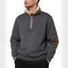 New Sweatshirt Retro Stand Collar Half-pallet Men's Long-sleeved American Casual Sweatshirt