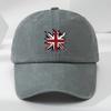 Distressed Union Jack Splash Print Baseball Cap Unisex Polyester Outdoor Casual Adjustable Headwear
