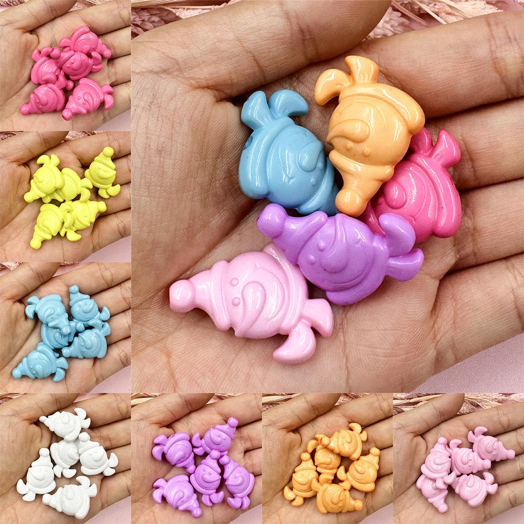 Hanmade Snowman 5pcs Christmas Jewelry Acrylic Beaded Materials Beads Accessories For Bracelet Earring Making DIY Jewelry Accessories Solid Color