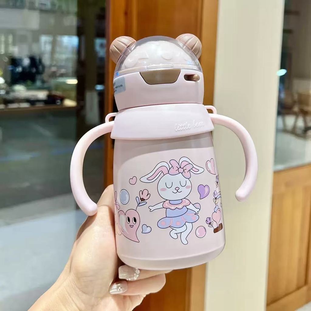 Childrens Insulated Sippy Cup With Straw And Handle For Kids And Babies
